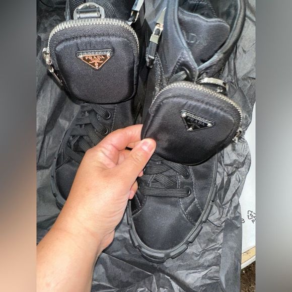 Prada nylon high top sneakers size 11 retail $1,500 sold - Picture 13 of 16